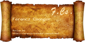 Ferencz Csongor névjegykártya