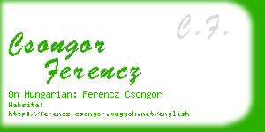 csongor ferencz business card